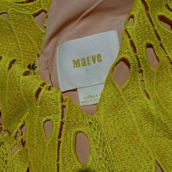 ANTHRO MAEVE Gardenia Lace Column Sheath Dress 4 - Picture 5 of 9